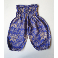 Kinderbroek S - maat 92 - Olifantje blauw